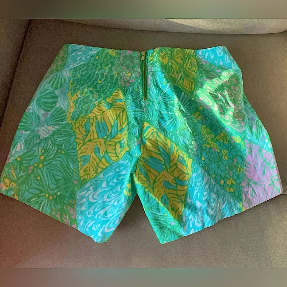 NWOT Vintage Lilly Pulitzer Dobby-Printed Deenie Shorts In Multi Sundance Print - Picture 16 of 17